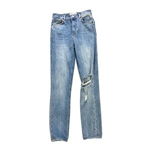 Reformation Jeans Womens Size 24 Light Wash Distressed High Rise Skinny Denim‎